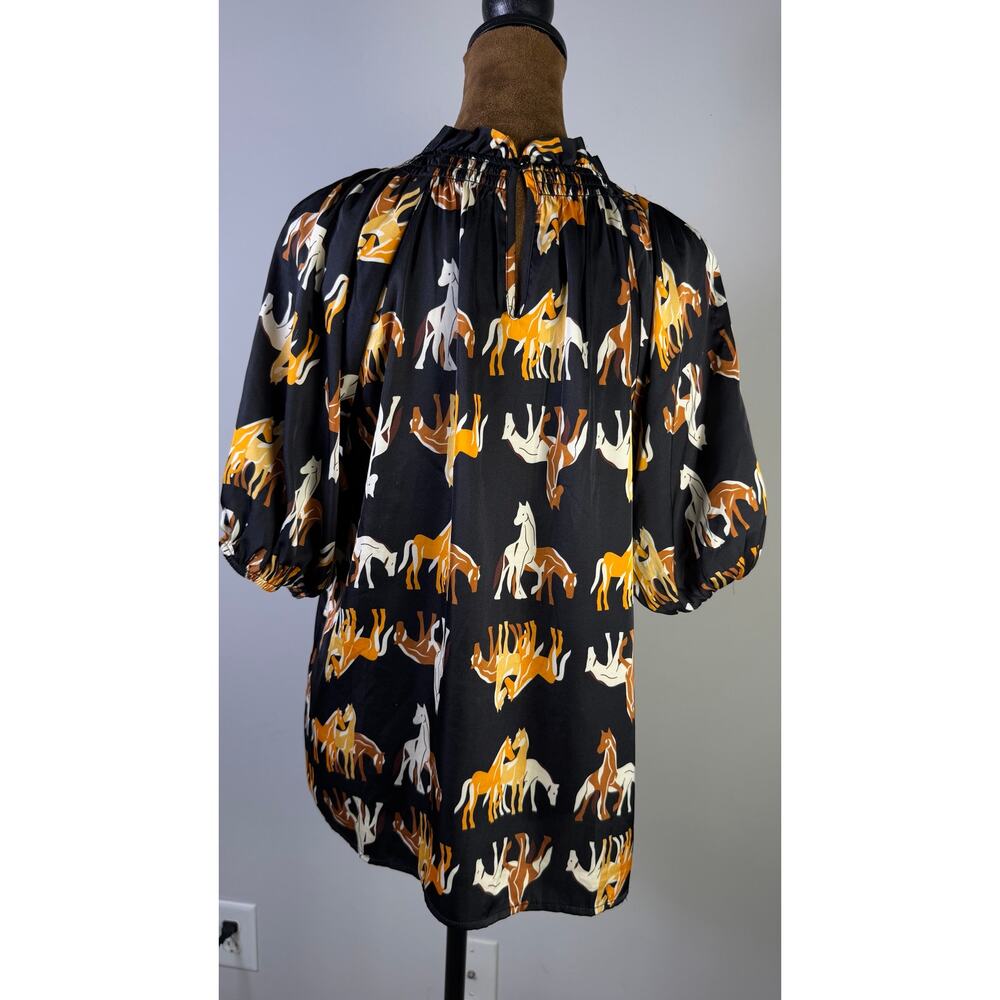 THML Women’s Horse Print Blouse – Size XS $ 70 - Picture 9 of 12